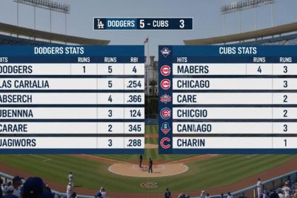 Dodgers vs Chicago Cubs Match Player Stats
