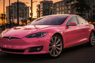 pink Tesla