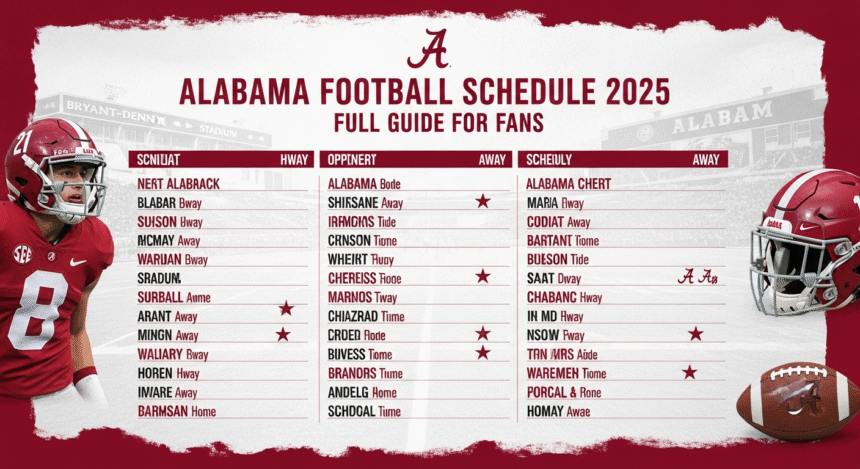 Alabama football schedule 2025