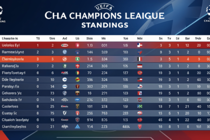 Tabla de la Champions