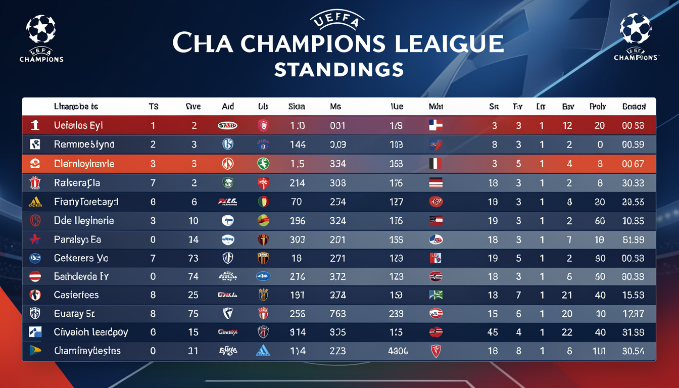Tabla de la Champions